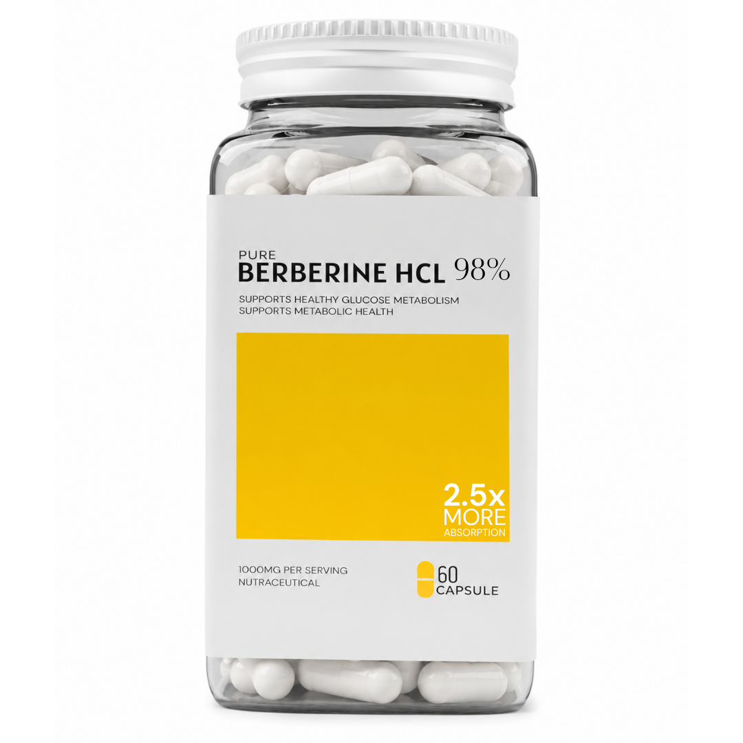 Berberine HCl 98% JP 1000mg HPLC Verified 60 Caps