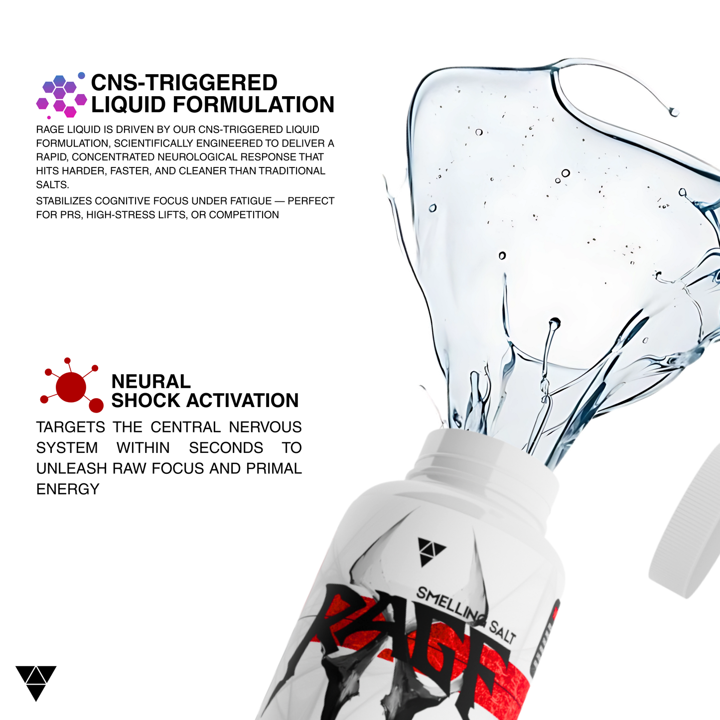 RAGE Ammonia Smelling Salt | For Powerlifting & Strength Training | CNS-Triggered Liquid Formulation | Most Potent Form To Ever Exist | By ACE ATHLETE