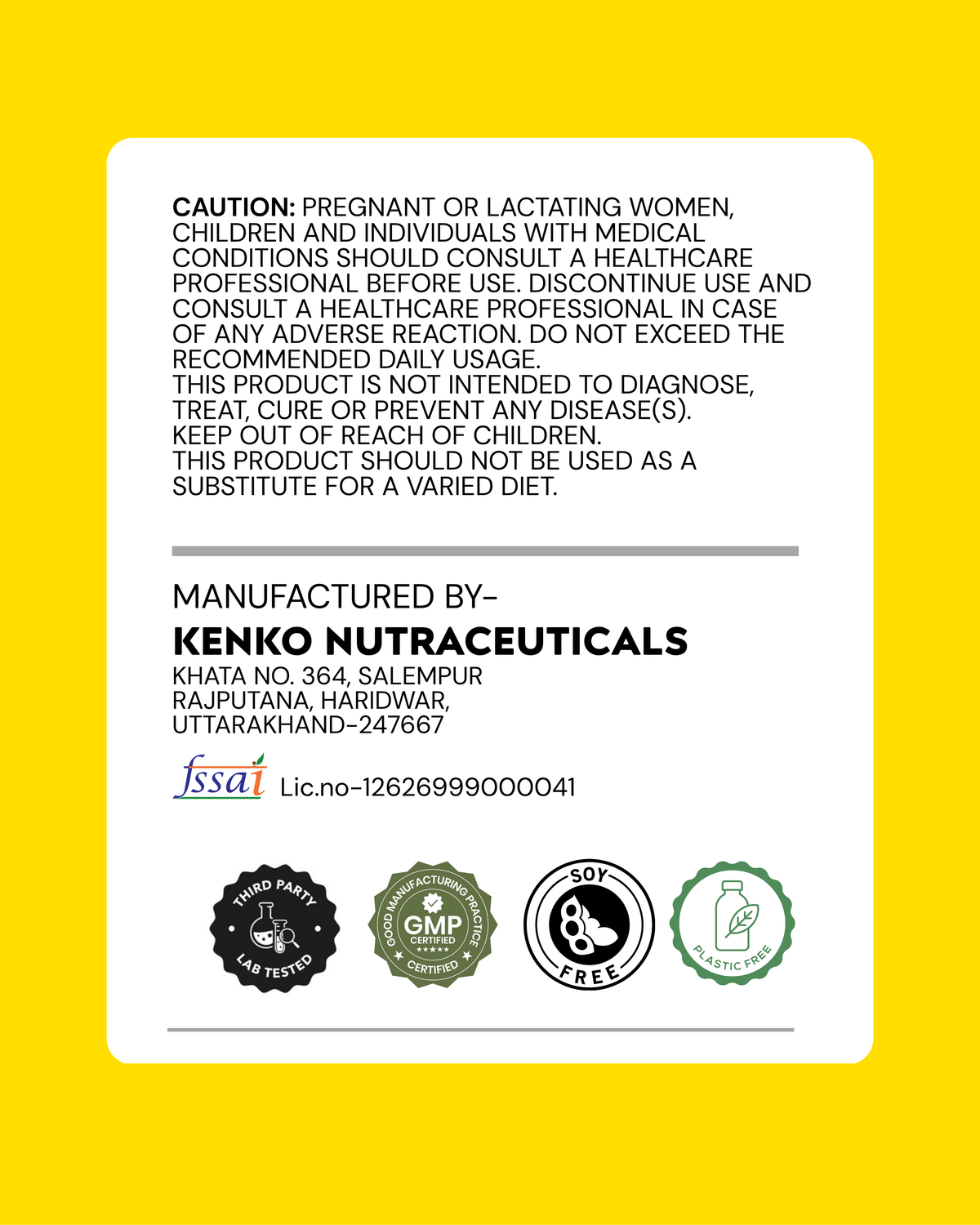 Berberine HCl 98% JP 1000mg HPLC Verified 60 Caps